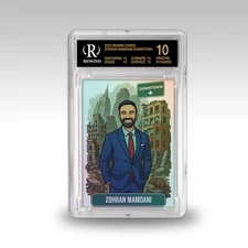 Mayor Zohran Mamdani Downtown Holographic Card – Custom Slabbed Display Case