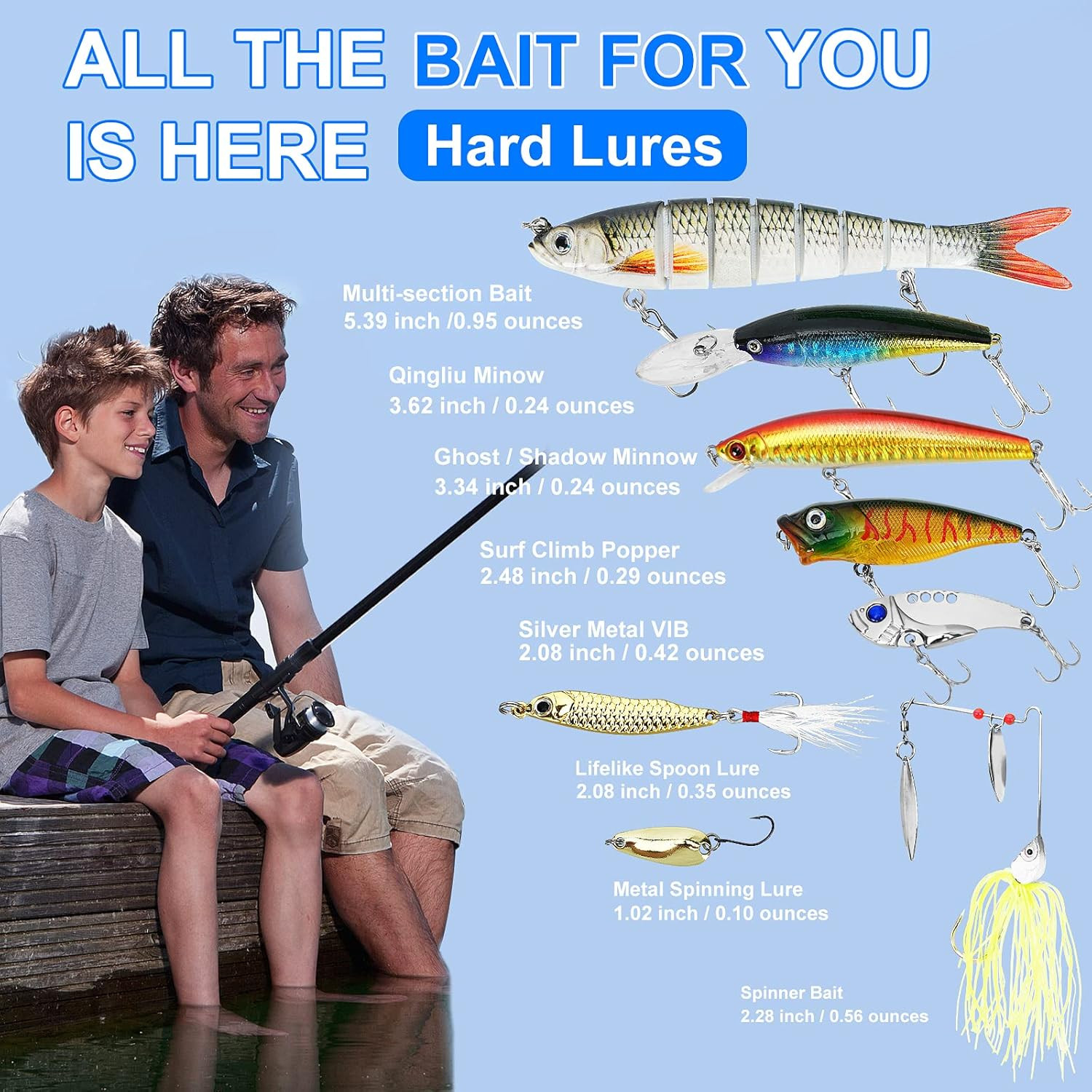 Fishing Lures Tackle Box Bas Kit Including Animated Lure,Crankbaits,Spinnerbait - Image 3