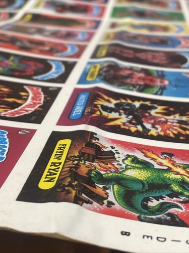 1985 Garbage Pail Kids 2nd Series 2 Uncut Sheet - Unique Rare Blank Back - READ - Picture 12 of 13