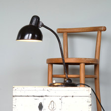 Frühe Kaiser idell 6556, schwarz, 1930er Bauhaus Tischlampe, Leuchte, Kabel neu