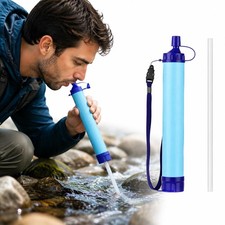 Personal Water Filter Straw Purifier,for Hiking Emergency Survival, 1/2PACK