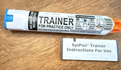 New EpiPen Trainer FOR PRACTICE NO Box NO Needle NO Medicine with Instructions