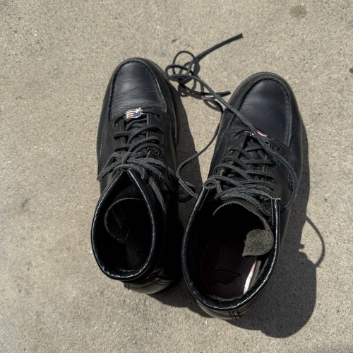 RARE MODEL - 1st QUAL | RED WING 11D BLACK SKAGWAY MOC TOE HERITAGE BOOTS 8137 - Picture 6 of 9
