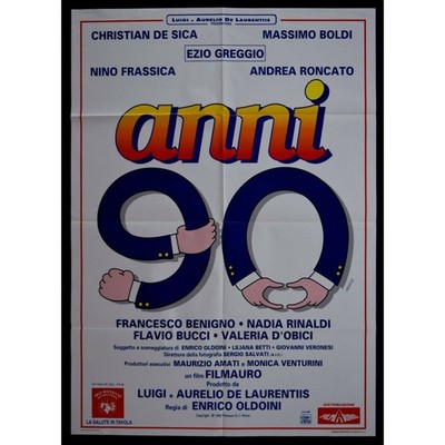 MANIFESTO 2F ANNI 90 GREGGIO DE SICA BOLDI FRASSICA RONCATO VACANZE NATALE A226