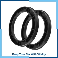 Universal Pack (2) Car Wheel Hub Centric Rings Black OD 106.1mm to ID 78.1 mm