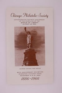 Chicago Philatelic Soc 1966 Statue Liberty 80th Anniv Philatelic Souvenir Label