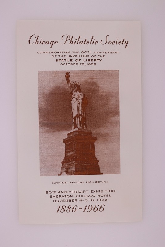 Chicago Philatelic Soc 1966 Statue Liberty 80th Anniv Philatelic Souvenir Label