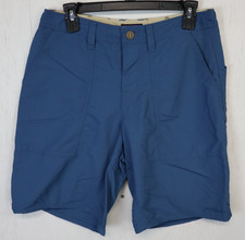 Mens Patagonia Shorts Size 31 Board Cargo Zipper Pocket Blue Solid Nylon