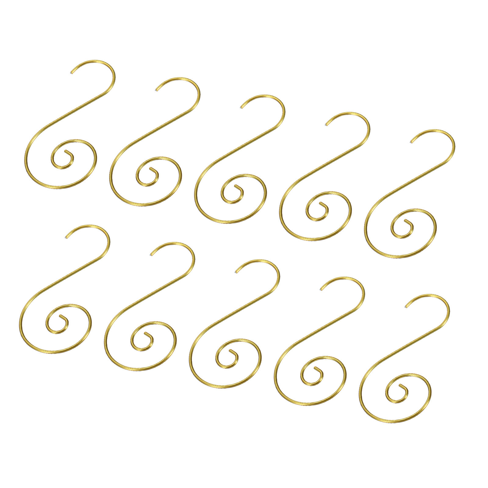 60Pcs Gold S-Shaped Metal Hooks for Ornaments 1.97x0.98 Inches