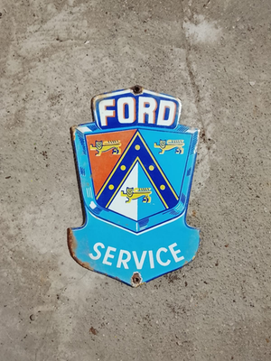 #ad PORCELAIN FORD ENAMEL SIGN 8X5 INCHES $67.99