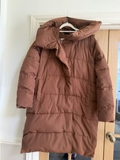 HOBBS HEATHER LONG PUFFER COAT IN CARAMEL BROWN SIZE 14/16 VGC