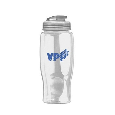 QUALITY RESOURCE GROUP TB27UGS Water Bottle,27oz.,Clear 783XT9