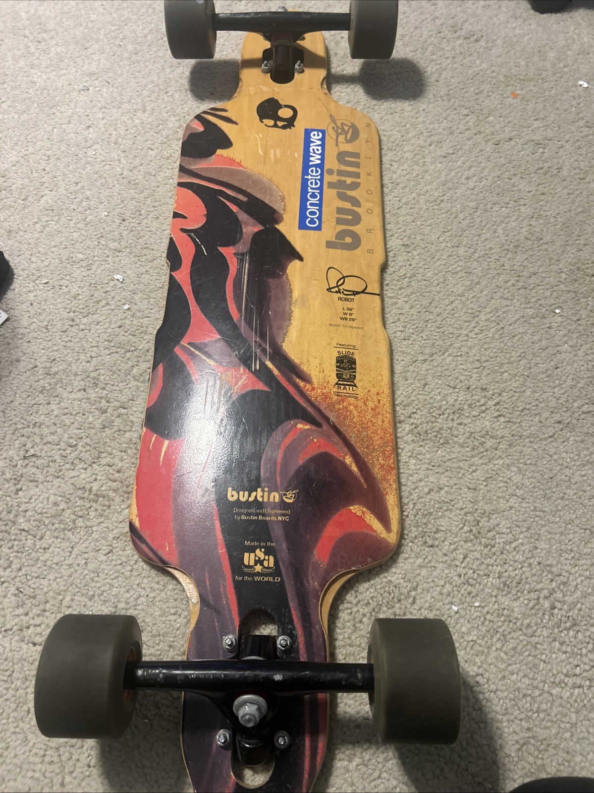 Bustin Robot  36 Longboard Skateboard