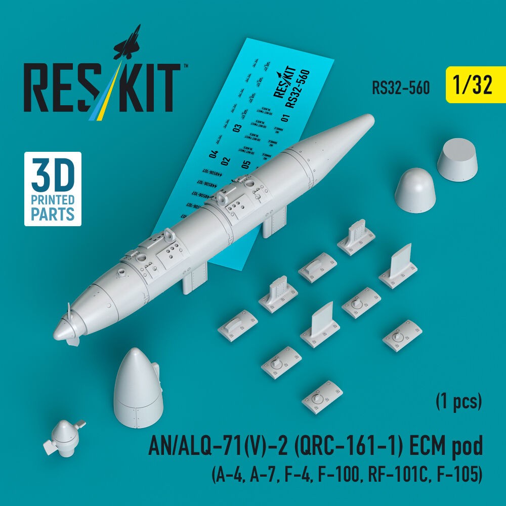 ResKit RS32-0560 1:32 ECM Pod AN/ALQ-71(V)-2 QRC-161-1 (1 pcs) Resin Kit
