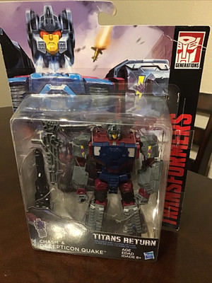 Transformers CHASM & Decepticon QUAKE Action Figure Titans Return