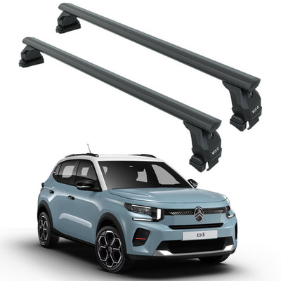 For Citroen C3 2024-2026 Roof Rack Cross Bars Normal Roof Black