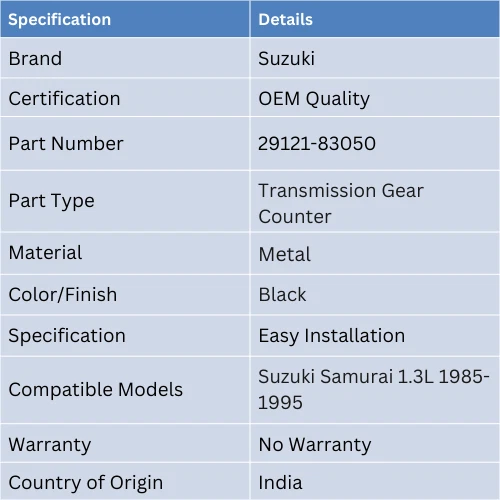 Genuine For Suzuki Samurai 1.3L 1985-1995 - Transmission Gear Counter - Image 2 of 4