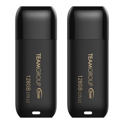 TEAMGROUP C175 128GB 2 Pack USB 3.2 Gen 1 (USB 3.1/3.0) Read 100MB/s Flash Th...