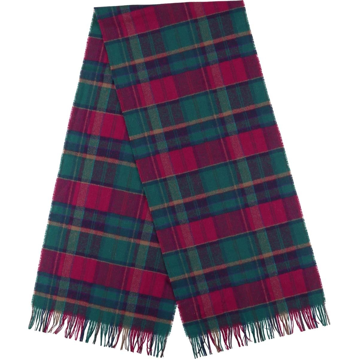 Vintage 1980'S Pendleton Check Pattern Wool Scarf… - image 1