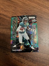 Panini Prizm Green Cracked Ice Fireworks Rookie #13 Travis Hunter