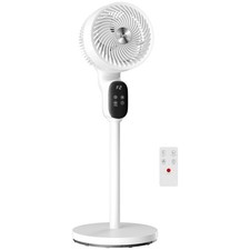 HOMCOM 20 dB Standing Fan for Bedroom, Pedestal Fan with Oscillating