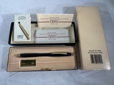 Vintage Unused CROSS Classic Black Ball Point Pen 2502 w Original Boxes