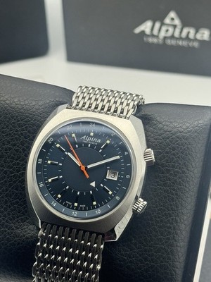 ALPINA STARTIMER PILOT HERITAGE! AL-555LNS4H6B BLUE *FULL SET!*