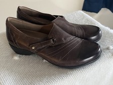 Dansko FRANNY Loafers Womens Size 7.5M 38 Brown Burnished Leather Slip-Ons