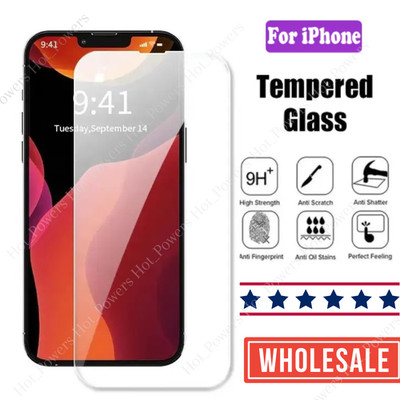 Wholesale LOT Tempered Glass Screen Protector for iPhone 17 16 15 14 13 12 11 XR