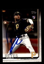 Signed Baseball Card Auto Pablo Reyes 2019 Topps #498 Pittsburgh Pirates