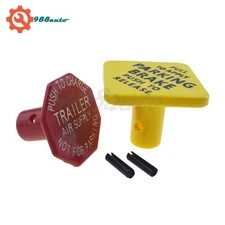 Valve Push Pull Parking Brake Knob & Trailer Air Supply Knob 2PCS 248433 290655