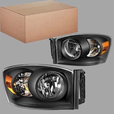 Headlamps Headlights Assembly For 2006-08 Dodge Ram 1500 2006-09 Ram 2500 3500