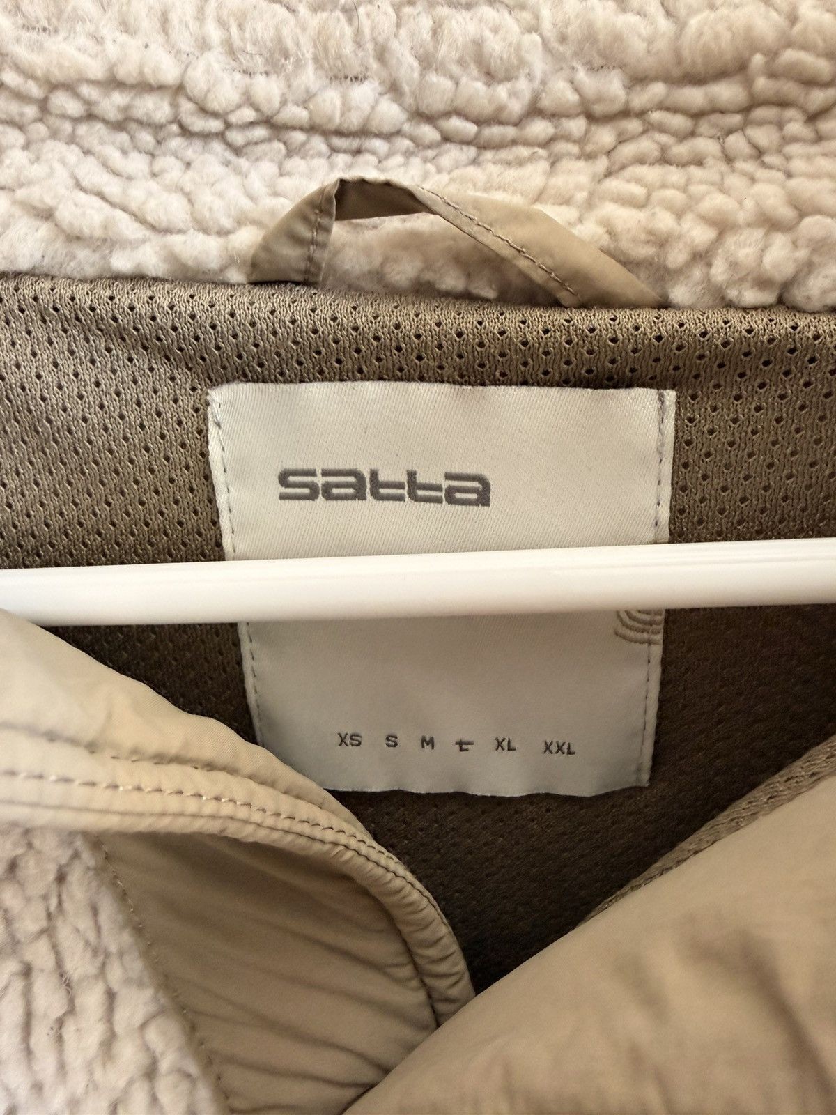 Satta Button Boucle Kami Fleece Beige Men's L - second product detail image