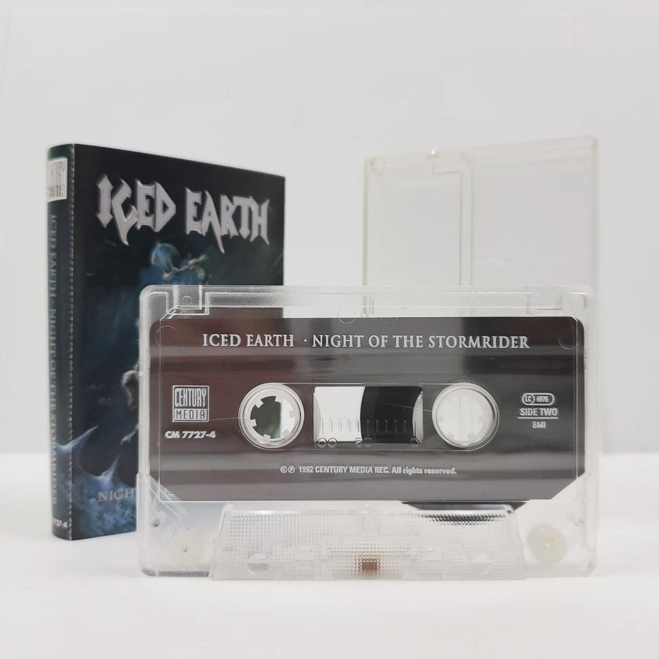 Iced Earth Night of Stormrider Cassette Tape Heavy Metal  Vintage 1992 Tested - Imagem 4 de 4