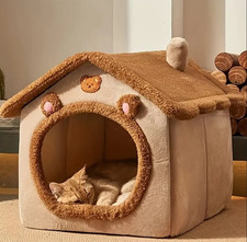Dog House Kennel Pet Dog Cat Bed for Small Dogs Winter Warm Plush Cat Bed Nest
