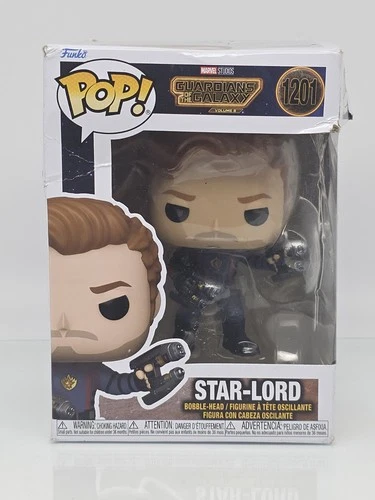 Funko Pop Star-Lord #1201 Marvel Guardians of the Galaxy BOX DAMAGED w/Protector