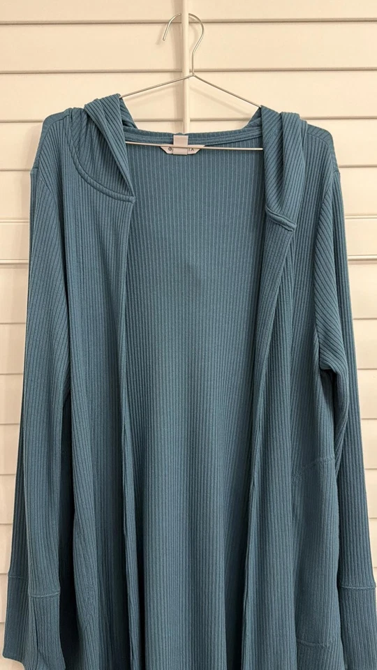 Athleta Harmony Pose Wrap Cardigan In Borealis Green size Large - Image 3 of 4