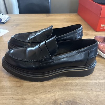 Karl Lagerfeld Paris Leather Loafers black Men's Size 10.5 M