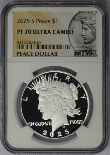 2025-S Peace Silver Dollar - NGC PF 70 Ultra Cameo