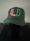 University Of Miami The U Hurricanes Classic Logo Green Adult Size Hat New