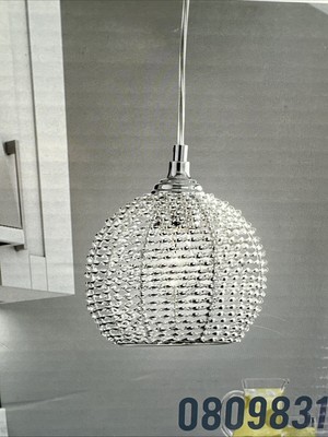 Quoizel Tango 7.88-in Polished Chrome Hardwired Mini Pendant Dimmable {W}