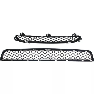 Front Bumper Face Bar Grille For 2011-2014 BMW X3 Textured Black Set of 2