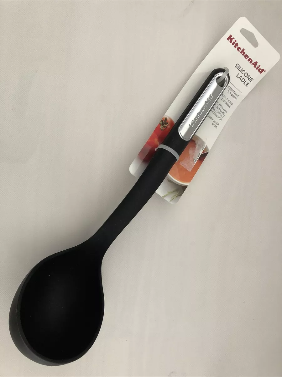 New KitchenAid Silicone Black Soup Ladle