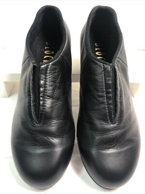 BLOCH SPLIT Youth Size 4 M SOLE JAZZ TAP BOOT / Shoes SO389L Black Leather #N