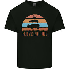 Vegetarian Animals Friends Not Food Vegan 2 Mens Light Cotton T-Shirt