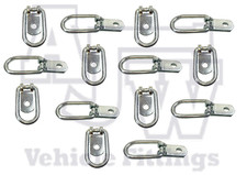 14 x Small Zinc Plated Tie Down Lashing Ring for Horsebox, Trailer, Van, Truck