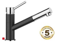 Blanco Kano-S Silgranitschwarz/Chrom - 527 652 Niederdruckarmatur KüChenarmatur