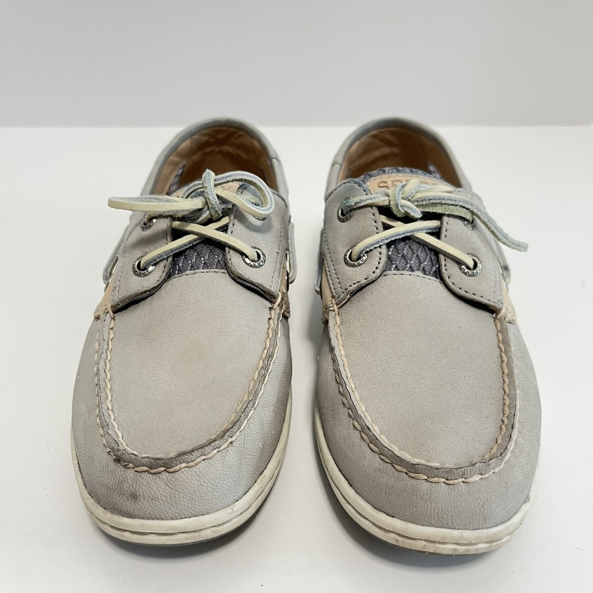 【新品】SOPHNET. LEATHER BOAT SHOES 8H Sperry Top Sider Koifish Womens Size 8 Wide Boat Shoes Gray