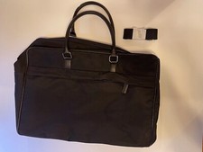 Calvin Klein 100 Polyester travel duffle bag black, shoulder strap Handles Vtg.
