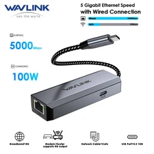 USB-C 5 Gigabit RJ45 Ethernet Adapter Network AdapterRedefining with 95W PD